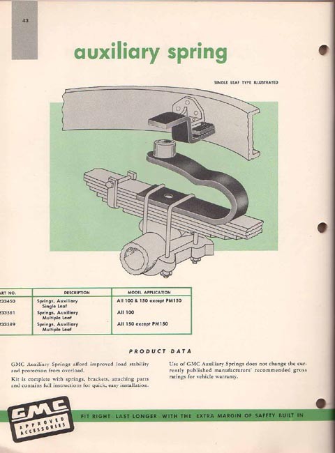 1956 GMC Accesories Brochure Page 18